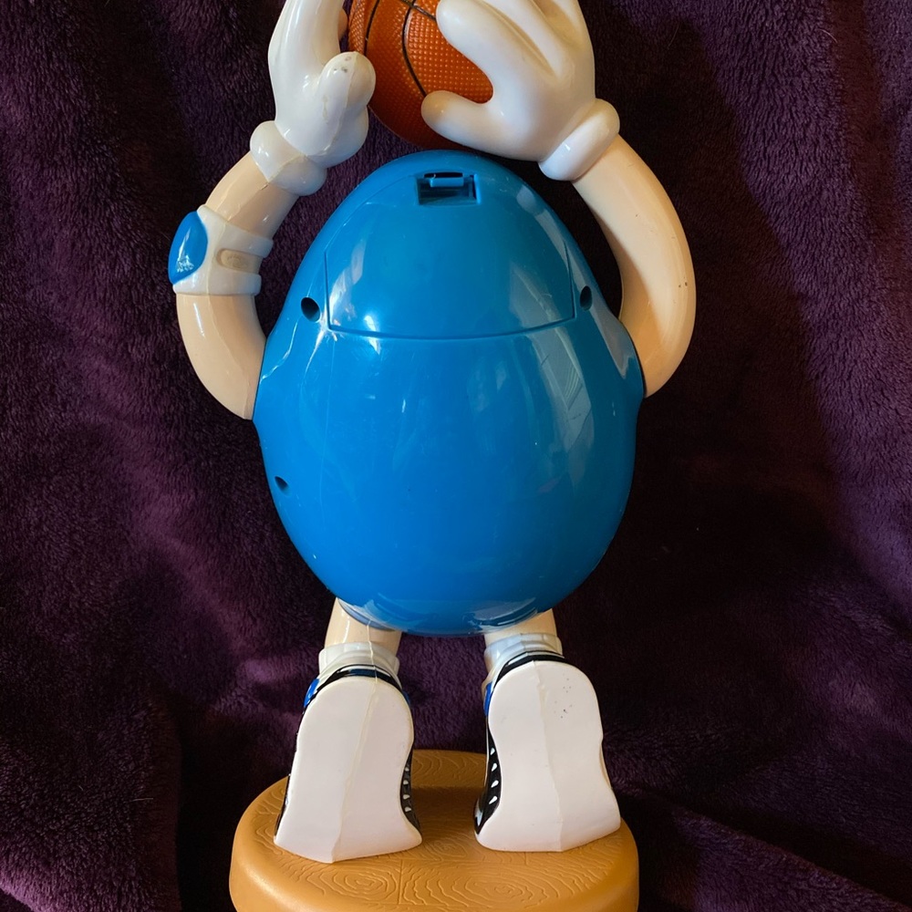 Vintage Blue M&M Basketball Player Candy Dispenser - Picture 2 of 4